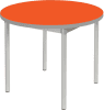 Gopak Enviro Silver Frame Coffee Table - Round 600mm Diameter - Orange