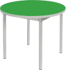 Gopak Enviro Silver Frame Coffee Table - Round 600mm Diameter - Pea Green
