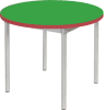 Gopak Enviro Silver Frame Coffee Table - Round 600mm Diameter - Pea Green