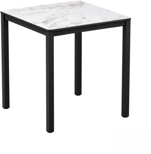 Extrema Carrara Marble 4 Leg Square Dining Table - 790 x 790mm - Carrara Marble