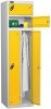 Probe Two Person Nest of Two Lockers - 1780 x 460 x 460mm - Yellow (RAL 1004)