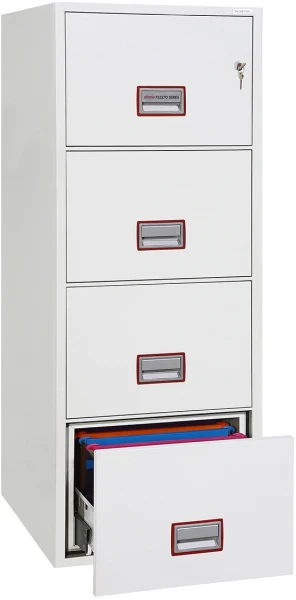 Phoenix Safe FS2254K World Class Vertical Fire File - 4 Drawer Cabinet with Key Lock