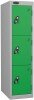 Probe Low Single Three Door Steel Lockers - 1210 x 305 x 460mm - Green (RAL 6018)