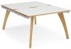 Dams Fuze Back To Back Desks - 1200 x 1600mm - White/ Oak