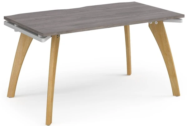 Dams Fuze Single Desk - 1400 x 800mm - Grey Oak