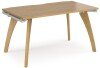 Dams Fuze Single Desk - 1400 x 800mm - Oak