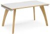 Dams Fuze Single Desk - 1400 x 800mm - White/ Oak