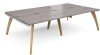 Dams Fuze Double Back To Back Desks - 2800 x 1600mm - Grey Oak