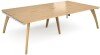 Dams Fuze Double Back To Back Desks - 2800 x 1600mm - Oak