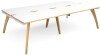 Dams Fuze Double Back To Back Desks - 2800 x 1600mm - White/ Oak