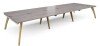 Dams Fuze Triple Back To Back Desks - 4800 x 1600mm - Grey Oak