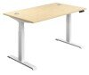 TC Economy Height Adjustable Desk with I-Frame Legs - 1200mm x 800mm - Maple (8-10 Week lead time)