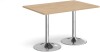 Dams Genoa Rectangular Dining Table with Trumpet Base 1200 x 800mm Diameter