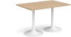 Dams Genoa Rectangular Dining Table with Trumpet Base 1200 x 800mm Diameter