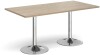 Dams Genoa Rectangular Dining Table With Trumpet Base 1600 x 800mm Diameter