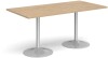 Dams Genoa Rectangular Dining Table With Trumpet Base 1600 x 800mm Diameter