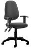Dynamic Eclipse Plus 2 Chair With Height Adjustable Arms - Charcoal