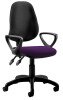 Dynamic Eclipse Plus 2 Bespoke Set Operator Chair with Fixed Arms - Camira Phoenix Tarot