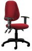 Dynamic Eclipse Plus 3 Lever Bespoke Operator Chair with Adjustable Arms - Camira Phoenix Belize