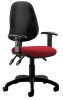 Dynamic Eclipse Plus 3 Lever Bespoke Seat Operator Chair with Adjustable Arms - Camira Phoenix Belize