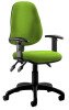 Dynamic Eclipse Plus 3 Lever Bespoke Operator Chair with Adjustable Arms - Camira Xtreme Madura