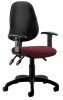 Dynamic Eclipse Plus 3 Lever Bespoke Seat Operator Chair with Adjustable Arms - Camira Phoenix Guyana