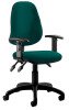 Dynamic Eclipse Plus 3 Lever Bespoke Operator Chair with Adjustable Arms - Camira Phoenix Montserrat