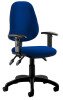 Dynamic Eclipse Plus 3 Lever Bespoke Operator Chair with Adjustable Arms - Camira Phoenix Scuba