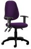 Dynamic Eclipse Plus 3 Lever Bespoke Operator Chair with Adjustable Arms - Camira Phoenix Tarot