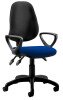 Dynamic Eclipse Plus 3 Lever Bespoke Seat Operator Chair with Loop Arms - Camira Phoenix Scuba