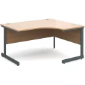 Dams Contract 25 Corner Desk with Single Cantilever Legs - 1400 x 1200mm