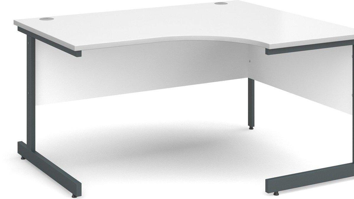 white office desks