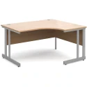 Dams Momento Corner Desk with Twin Cantilever Legs - 1400 x 1200mm