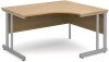 Dams Momento Corner Desk with Twin Cantilever Legs - 1400 x 1200mm - Oak