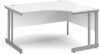 Dams Momento Corner Desk with Twin Cantilever Legs - 1400 x 1200mm - White