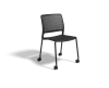 KI Grafton 4 Leg Chair - Castors - Black