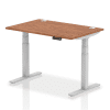 Dynamic Air Rectangular Height Adjustable Desk with Cable Ports - 1200mm x 800mm - Walnut