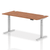 Dynamic Air Rectangular Height Adjustable Desk with Cable Ports - 1800mm x 800mm - Walnut