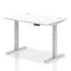 Dynamic Air Rectangular Height Adjustable Desk with Cable Ports - 1200mm x 800mm - White