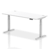 Dynamic Air Rectangular Height Adjustable Desk with Cable Ports - 1800mm x 800mm - White