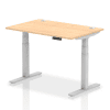 Dynamic Air Rectangular Height Adjustable Desk with Cable Ports - 1200mm x 800mm - Maple