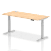 Dynamic Air Rectangular Height Adjustable Desk with Cable Ports - 1800mm x 800mm - Maple