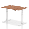 Dynamic Air Rectangular Height Adjustable Desk with Cable Ports - 1200mm x 800mm - Walnut