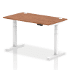 Dynamic Air Rectangular Height Adjustable Desk with Cable Ports - 1400mm x 800mm - Walnut