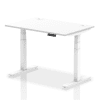 Dynamic Air Rectangular Height Adjustable Desk with Cable Ports - 1200mm x 800mm - White