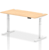 Dynamic Air Rectangular Height Adjustable Desk with Cable Ports - 1600mm x 800mm - Maple