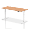Dynamic Air Rectangular Height Adjustable Desk with Cable Ports - 1800mm x 800mm - Oak