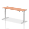 Dynamic Air Rectangular Height Adjustable Desk with Cable Ports - 1800mm x 600mm - Beech
