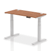 Dynamic Air Rectangular Height Adjustable Desk with Cable Ports - 1200mm x 600mm - Walnut