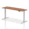 Dynamic Air Rectangular Height Adjustable Desk with Cable Ports - 1800mm x 600mm - Walnut